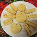Shortbread with writing printed on – can be used as present labels (if you don’t have a dog!)