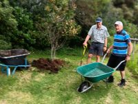 Mangere Bridge Community Orchard Apr 2023 - Richard and Paul