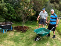Mangere Bridge Community Orchard Apr 2023 - Richard and Paul