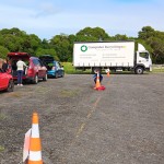 Cars lined up for eWaste Day 2024